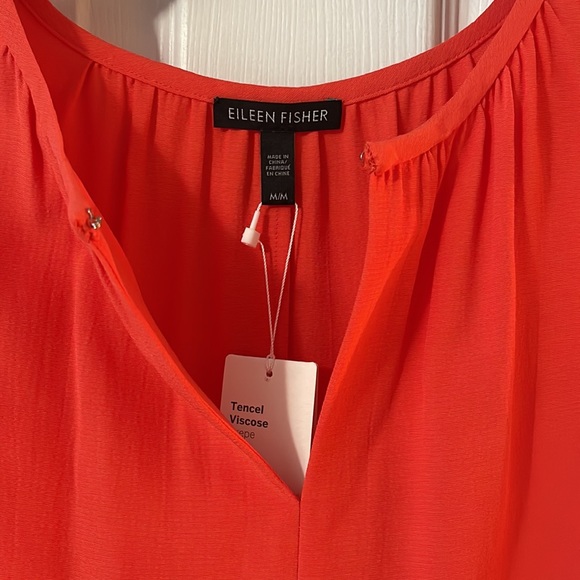 Eileen Fisher Tencel Viscose Crepe Round Neck Dress - Picture 4 of 8